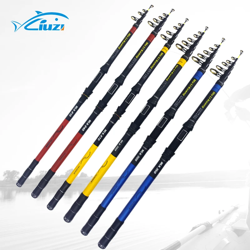 

Beautiful telescopic 1.8m-3.6m red/yellow/black fiberglass saltwater fishing rod blank, Red/black/yellow