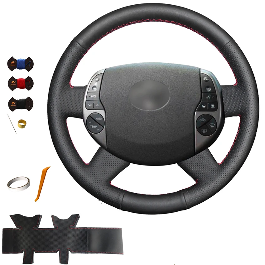 

Custom Hand Sewing Artificial Leather Steering Wheel Cover for Toyota Prius 20 2004 2005 2006 2007 2008 2009