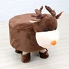 Mise Personalized Wooden Stool lovely Decoration Animal Shape Wooden Foot Stool small chair for kids