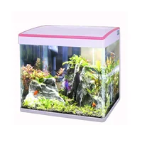 

Minjiang mini aquarium new fish tank glass LED lamp table