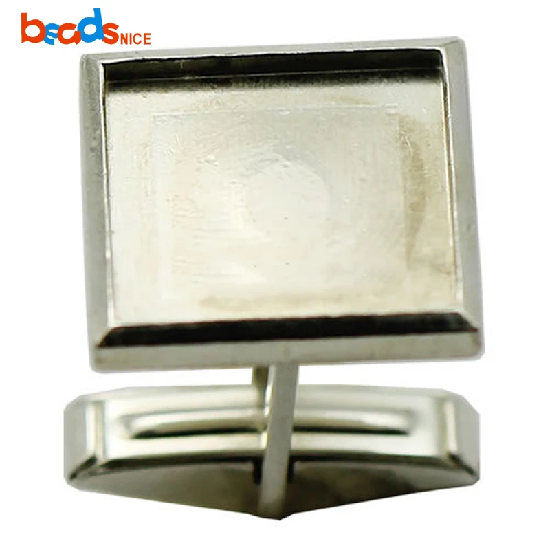 

Beadsnice ID 30935 925 sterling silver jewelry findings 16x16mm fit 13.5x13.5mm square sold by PC cufflinks for men