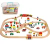 Custom colored creative irregular shape stacking game wooden toy building blocks set toy with toddlers,train,car for children