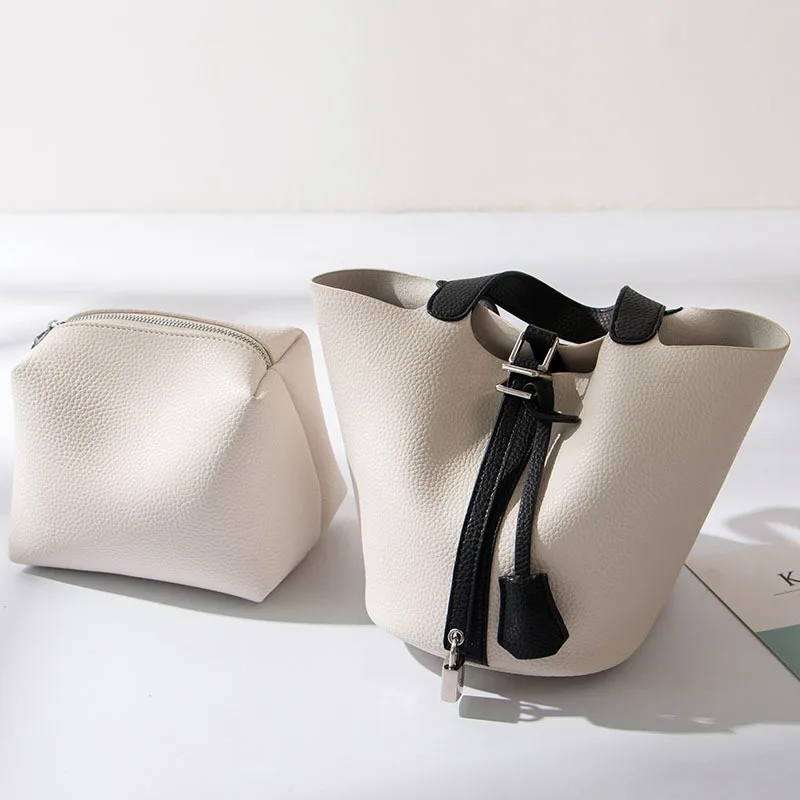

2020 Hot Selling Women Pu Leather Bucket Bag Tote Bag Shoulder Handbags