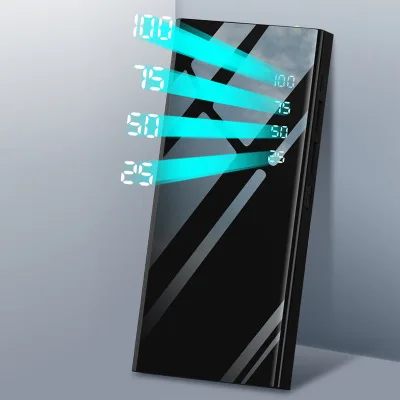 
2019 New Design Mirror Mobile Power Bank 10000 mAh with LED Digital Display 