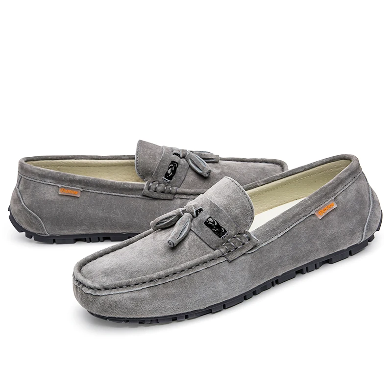 

2019 Fringe fashion casual leather feet shoes popular driving for men shoes, Black