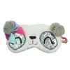 custom private label pompom fluffy eye mask cute dog eye shade sleep accessory eye patch for sleeping7898