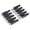 DC Power Jack Plugs Male Female Socket Adapter Connectors 2.1mm x 5.5mm For Projects Disassembly Female Male Plug