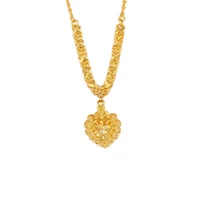 

Xuping bijouterie gold 24K elegant design necklace, heart necklace for women, heart necklace