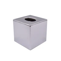 

Wholesale Luxury Hotel Custom Design Square Royal Bright silver ABS Plastic Facial Paper Tissue Box with Holders