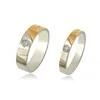 R-174 Xuping Jewelry multicolor romantic engraved words stainless steel diamond ring set