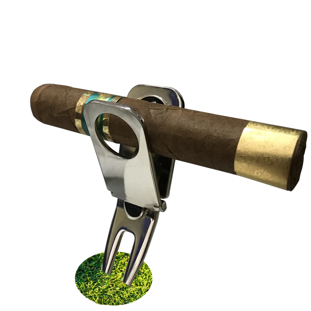 

Custom Blank Cigar Holder for Golf Divot Tool with Ball Marker for Golf Club, Customized