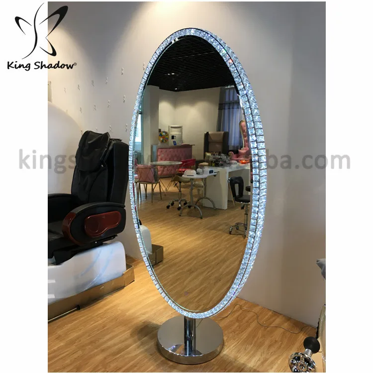 

king shadow barbershop package led hair salon stations furniture equipment barber mirror styling station, With three color lighting