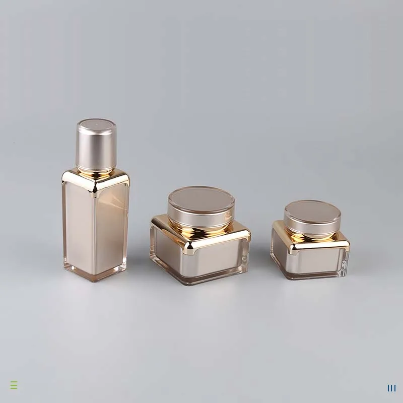 

Wholesale luxury square shape acrylic skin care lotion bottle