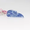 wholesale natural rock rose healing crystal smoky quartz crystal hand carved bird skulls decor pendant