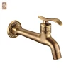 Classic Old Fashion Wall Mount Antique Brass Small Bibcock Taps