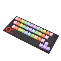 

37Key PBT One Set Backlit Key caps for Mechanical Gaming Keyboard with Key Puller Rainbow Gradient Color keycap