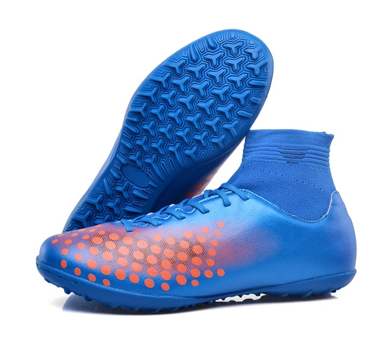 

2019 hot TF Spike football boots Elastic mesh cloth soccer shoe for children