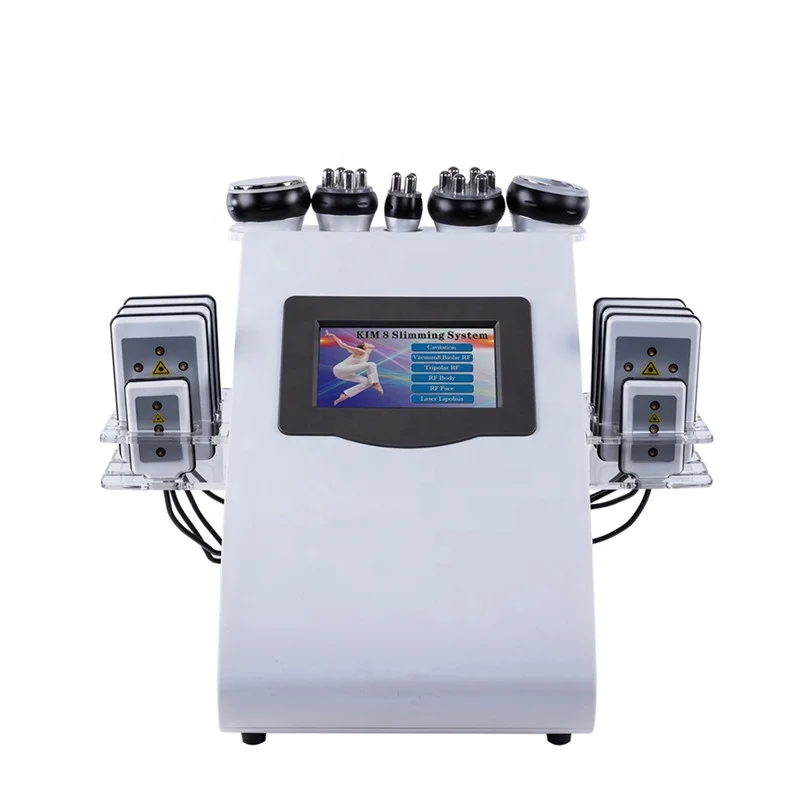 

High Quality New Model 40k Ultrasonic liposuction Cavitation 8 Pads Laser Vacuum RF Slimming Machine