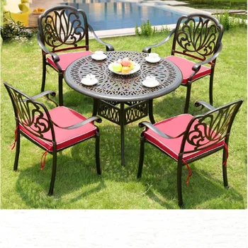 all weather cast aluminum outdoor dining table set garden furniture - buy  garden furniture,outdoor dining table sets,cast aluminium furniture product