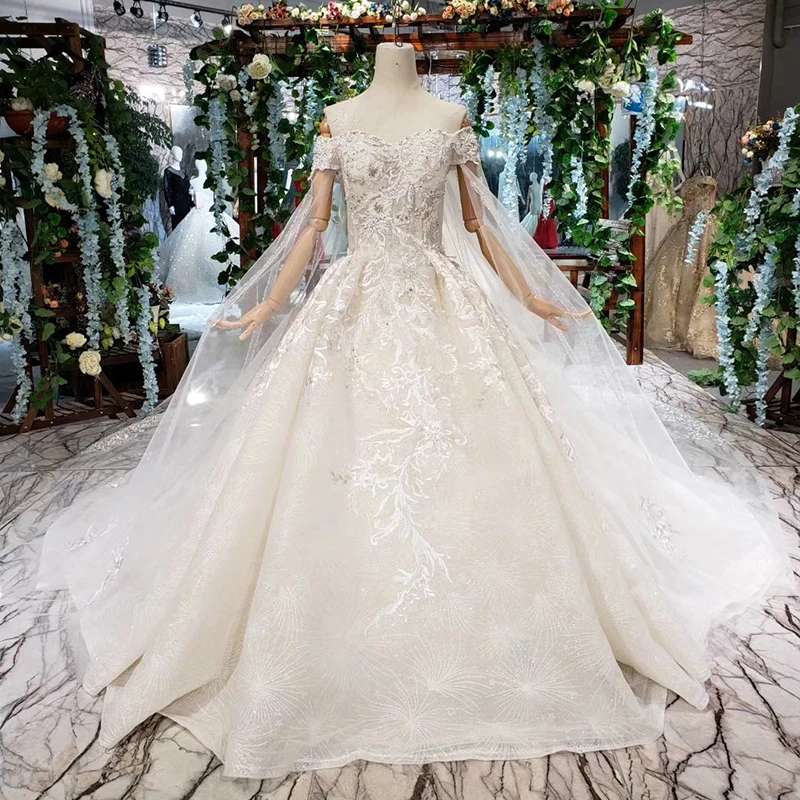 

Jancember HTL404 2019 luxury real applique lace bridal gowns fashion wedding dresses