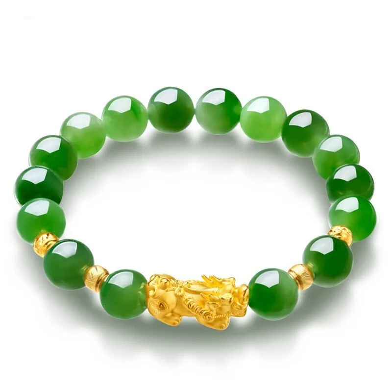 

Wholesale High-quality Customizable Pixiu Natural Stone Beads Lucky Bracelet, Colors