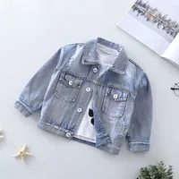 

high quality children boutique clothing embroidered light color denim kids jean jackets