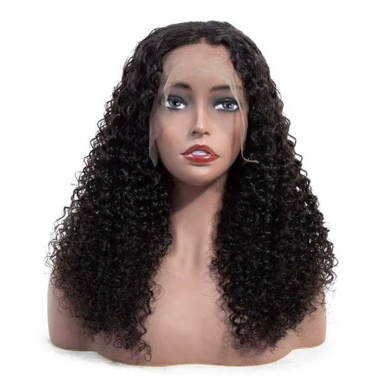 

Wholesale Natural 22 Inch Afro Kinky Curly Wig Synthetic Hair Long Lace Front Wig