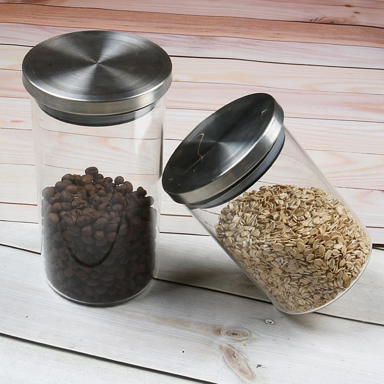 
Storage food cookie container jam sealed jar with lid 