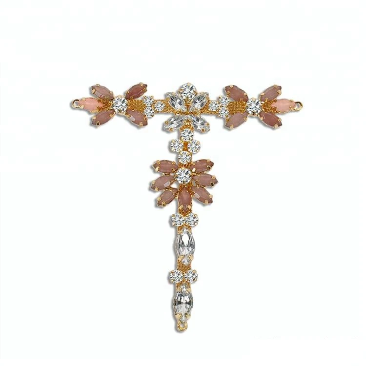 

Rhinestone uppers for women sandal T chain decoration, N/a