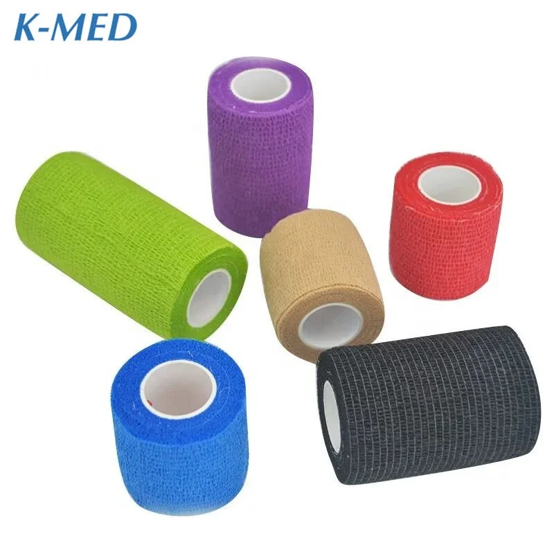

New arrival good quality non woven cohesive elastic bandage, White;skin;blue;red;green;yellow;black;pink