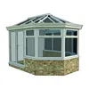 Prefabricated Portable Large Span Laminated Low-e Conservatory Victorian Sunbathe Sunroom Glass Aluminum Frame Winter Garden