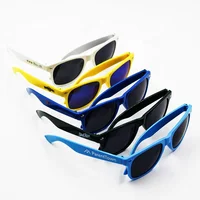 

ce rosh china latest New fashion mirror lenses plastic customized printed advertising promotional sunglasses with logo