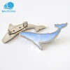 Custom souvenir gifts Memorial Dolphin Shape dripping Epoxy Safety Badge pins for kids