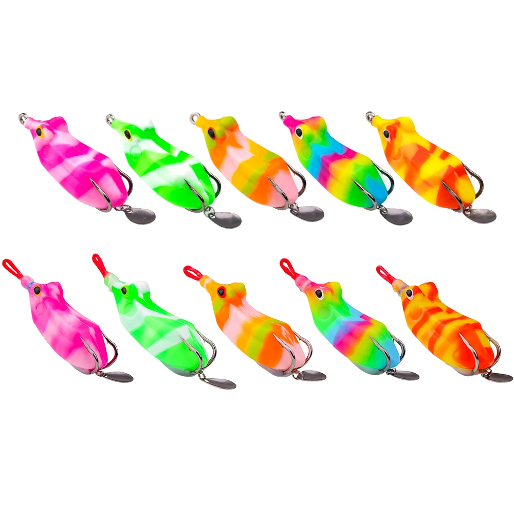 

New Arrivals 14 g 6 cm fishing lures water boy frog lure Samples offer Thunderbolt frog original and modified, Vavious colors