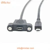 Micro USB 5Pin Male to Female Panel mount cable,Android Micro USB 5Pin Extension cable with locking screws