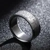 Classic Resistant Mirror Reflection Steel Bible Rings With Cross