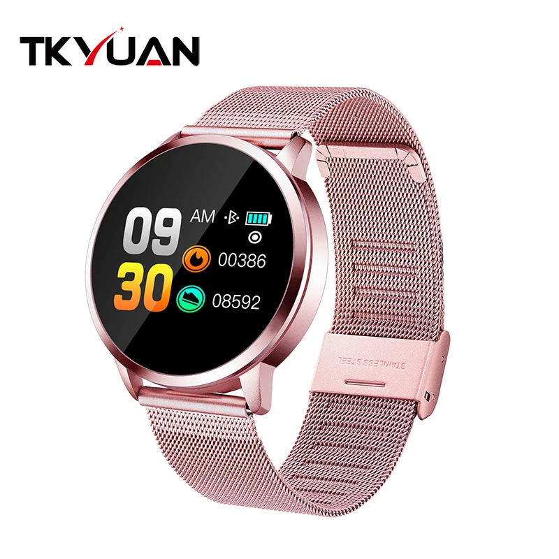 

Fashion Men Smart Watch Q8 OLED Color Screen Fitness Tracker Heart Rate Smart Band Blood Pressure Monitor Smartwatch