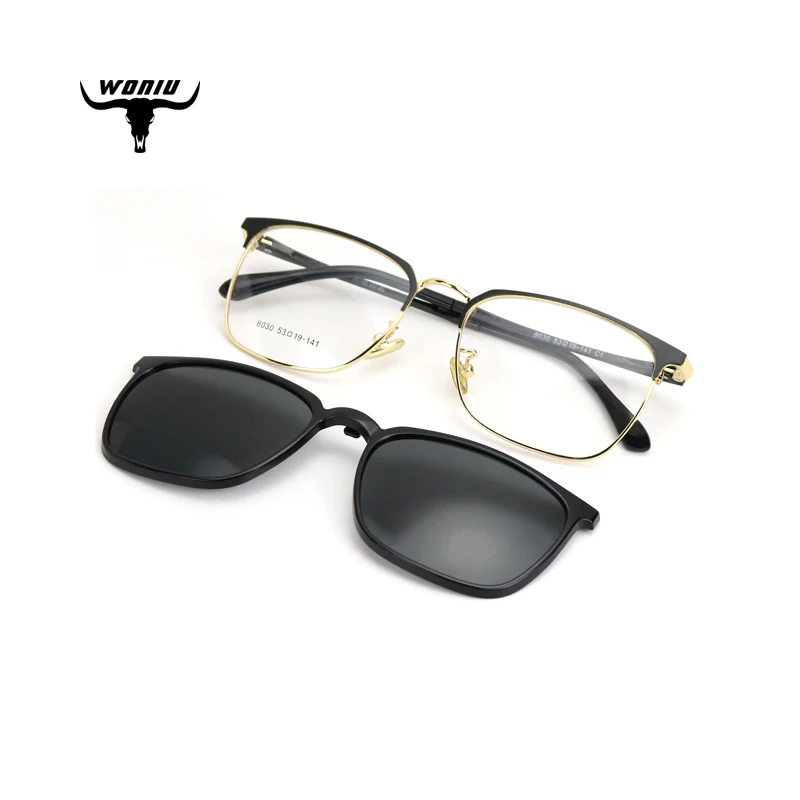 

GL8030 fashion metal custom logo cycling fishing design brand TR90 Polarized 1in 1 clip on mensunglasses 2020