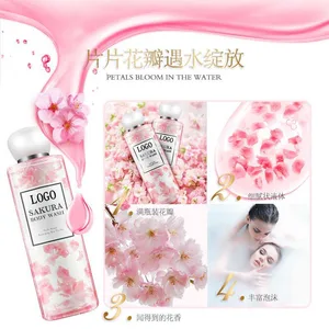 OEM/ODM Wholesale cherry blossom organic body wash private label whitening shower gel