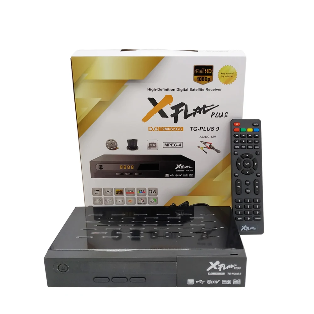 

Full HD 1080 autoroll dvb s2 T2 h265 receiver sks iks TG-PLUS9 COMBO satellite receiver