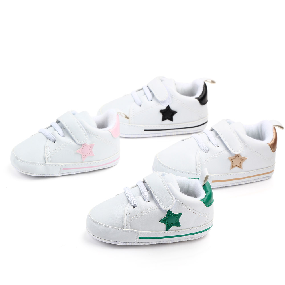 

Wholesale soft leather unisex baby sport shoes, Pink/green/brown/black