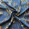 Custom Leaves design reactive digital print 100% rayon challis plain fabric for girl dresses