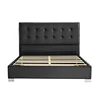 Cheap Modern Platform PU leather Single Wood Bed Frame