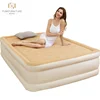 inflatable beds queen air mattress built in pump plastic travel air bed eco-friendly flocking PVC airbed mattress