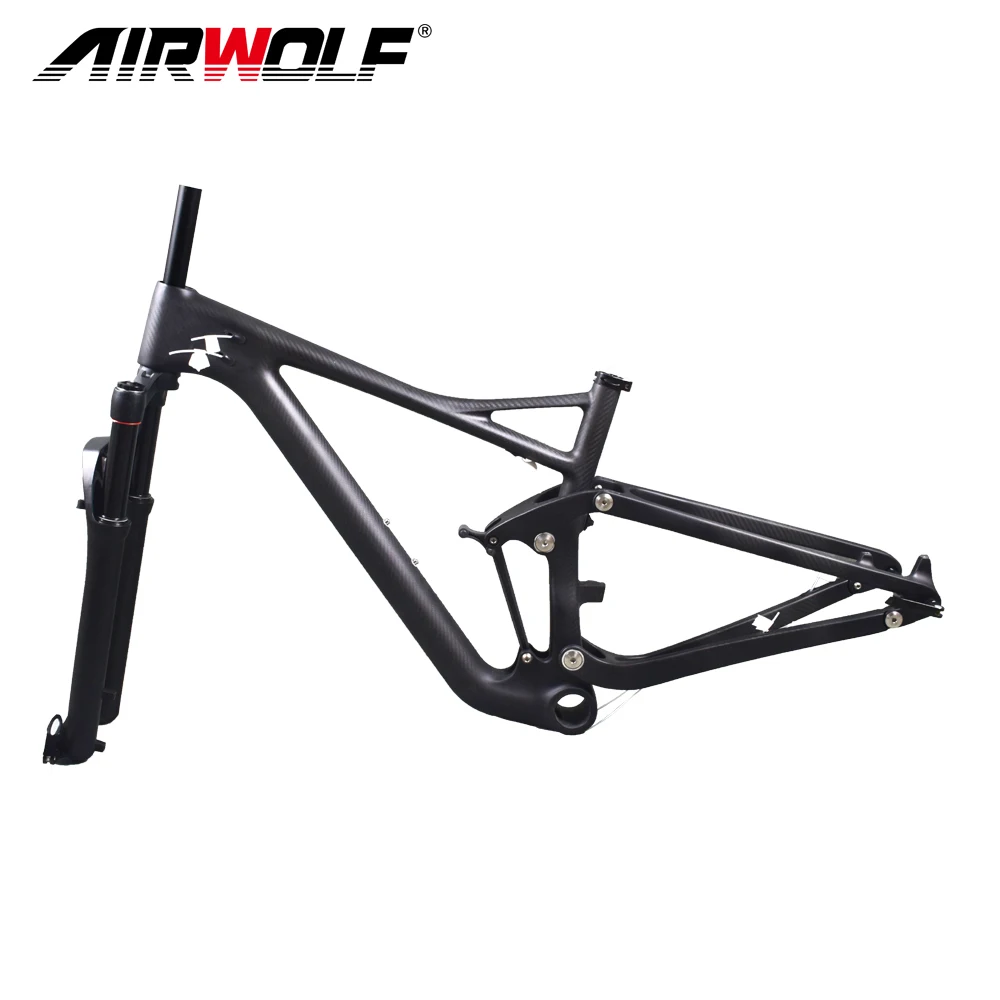 

Free Shipping china 29er full suspension carbon frame and carbon mountain bicycle frame + fork, All color is available