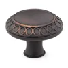 Oil Rubbed Bronze zinc alloy Flat Black Cabinet Hardware Round Knob