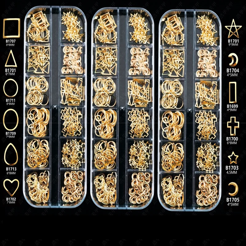 

Wholesale 3D nail art decoration accessories Metal style Rivet Studs