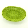 Cheap handwoven colored bread pp rattan basket for food - empty fruit basket