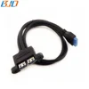 USB3.0 19/20 Pin to Double Port Standard Type A Baffle Wire 30cm 2 Port Panel Mount USB 3.0 Cable