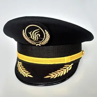 

Wholesale Customized Military Cap Service Cap Airline Pilot Cap Air Force